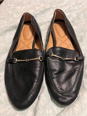Rachel Zoe Leather Bit Loafers - Navy Size 7.5